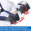 Velpeau Shoulder Abduction Sling with Two Removable Pillows, Shoulder Immobilizer Strap for Sleeping, Rotator Cuff Surgery, Medical Sling for Women & Men, Fits Left & Right Arm (L, Bust 41)