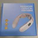 Neck Massager with Heat, Ultra-Lightweight Electric Pulse Device for Neck Relaxation, Cordless Mini Smart Massager for Soothing Stiff Muscles, for Home, Office and Travel