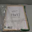 upsimples 11x17 Picture Frame, Natural Solid Wood Picture Frames, Display 9x15 with Mat or 11 x 17 Without, Vertical or Horizontal Wall Hanging, 1 Pack, Natural