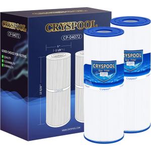 Cryspool 04072 Filter Compatible with PRB25-IN Hot Tub Filter, C-4326, FC-2375, 3005845, R172327, R173429, 33521, 25392, 817-2500, 5X13 Drop in Spa Filter, 2 Pack
