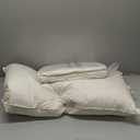 puredown Goose Feather Down Pillows, 100% Organic Cotton Cover, Luxury Hotel Collection Bed Pillows for Sleeping Set of 2, King Size