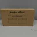 White Rectangle Lamp Shades Set of 2, 16"L x 8"W x 10"H, Large Replacement Lampshades for Table Lamps Floor Lamps, Natural Linen Bedside Lamp Shades, Spider, Harp Holders Included, Easy Assembly