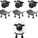3 Pack Sheep Toilet Paper Roll Holder Set, 3D Printed Black Sheep Design, Cute Organizer for Toilet Paper Storage, Decorative Countertop Accessory for Bathroom Organization