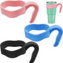 YuCool 3 Pack 20oz Tumbler Handles, Mug Handle or Cup Holder Replacement（Black, Pink, Blue）