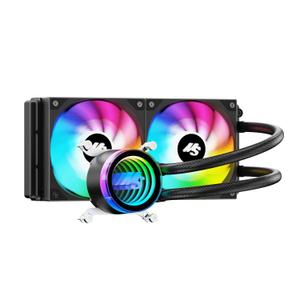 Minorsonic AIO CPU Cooler, 240mm AIO with High-Speed Ceramic Bearing Pump, 2X PWM ARGB Fans, 3-Phase Motor for Better Cooling Performance, Heat Transfer, Low Noise, Intel LGA 1851/1700, AMD AM5/AM4