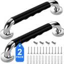 2 Pack 16 Inch Grab Bars for Bathtubs and Showers, Anti Slip Handicap Grab Bars for Shower, Safety Bath & Toilet Rail for Elderly Senior, Shower Handle Disability Assist Bathroom Handrail