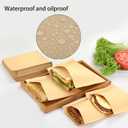 200 Pcs Kraft Paper Cookies Bags - Unbleached Small Paper Bakery Bags for Treats, Baked Snacks, Pastry, Bread (4.7x6.3 Inch)