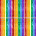 12 Pack Rainbow Backdrop, 3.28 FT x 7.05 FT Pride Decorations, Metallic Fringe Curtains Party Streamer Tinsel Backdrop, Rainbow Foil Curtains Birthday Party Decor Photo Booth Props