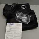 MIULEE Black Blackout Curtains for Bedroom Living Room 63 Inches Long 2 Panels, Thermal Insulated Room Darkening Drapes Solid Grommet Top Noise Reduction Light Blocking Halloween Window Treatments