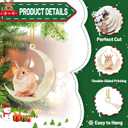 3 x Christmas Tree Decorations, Acrylic Christmas Tree Ornaments, Double-Printed Animal Hanging for Christmas Tree, Home Decor, Children's Gifts (Rabbit)