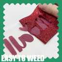 Red Glitter HTV Heat Transfer Vinyl, 12" x 8ft lron on Vinyl, for T-Shirt Ironing, Vinyl HTV Easy to Cut and Weed, The Best Choice for DIY Creativity