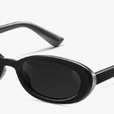 miyya Old Money Polarized Oval Sunglasses – 2025 Edition, UV400 Protection, Feather-Light Fit & Trendy Colors Black