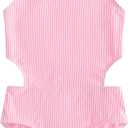 LIZENS One Piece Swimsuit Bathing Suit for Girls Cut Out Cute Girls' One-Piece Swimwear Criss Cross Spaghetti Strap Beachwear (6-7 Years, Pink)