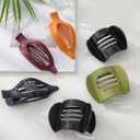 6 PCS French Flat Hair Clips for Women 2 Styles Large Matte Flat Claw Clips Strong Hold No-Slip French Hair Barrettes for Thick Thin Hair(Multicolor 1)