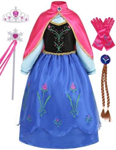 RELARLiYA Princess Costumes for Girls Princess Dress Cosplay Birthday Halloween Christmas Carnival Party Outfits