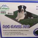 Reusable Pet Grass Potty w/ 2-Pack Replaceable Artificial Grass Quick Absorbent Indoor Portable Pet Training Patio Potty Washable Pee Pad Box Toliet (Medium-20x25In)