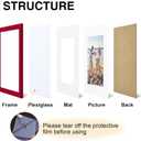 decorUhome 13x19 Picture Frame, Display Pictures 11x17 with Mat or 13x19 without Mat, Wall Mounting Photo Frame, Red, 1 Pack