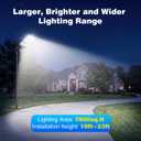 Solar Street Light, 13000W Solar Street Lights Outdoor Waterproof, XL Pack of 1