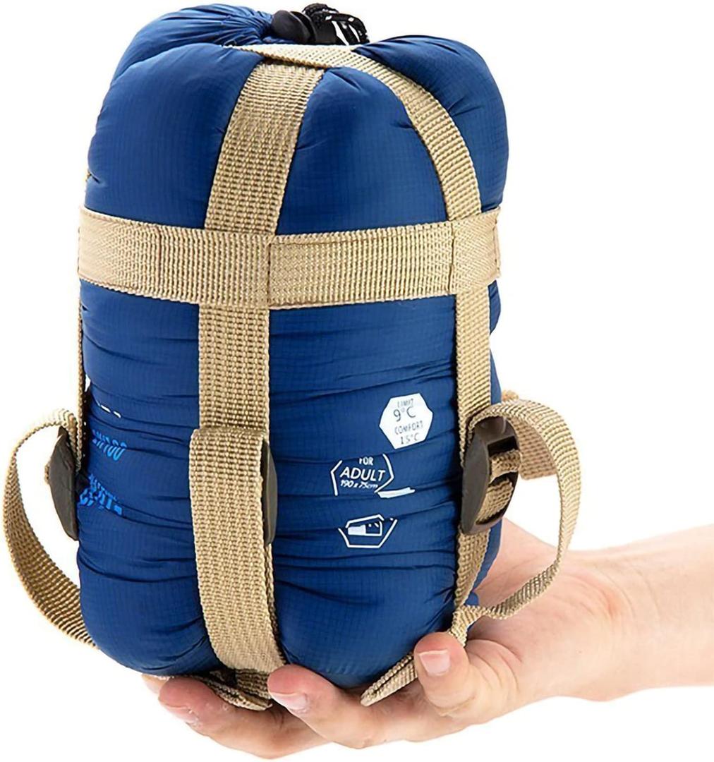 ECOOPRO Warm Weather Sleeping Bag - Portable, Waterproof, Compact Lightweight, Comfort with Compression Sack - Great for Outdoor Camping, Backpacking & Hiking-83 L x 30" W Fits Adults, 2.9 X 1.6 X 12.2"