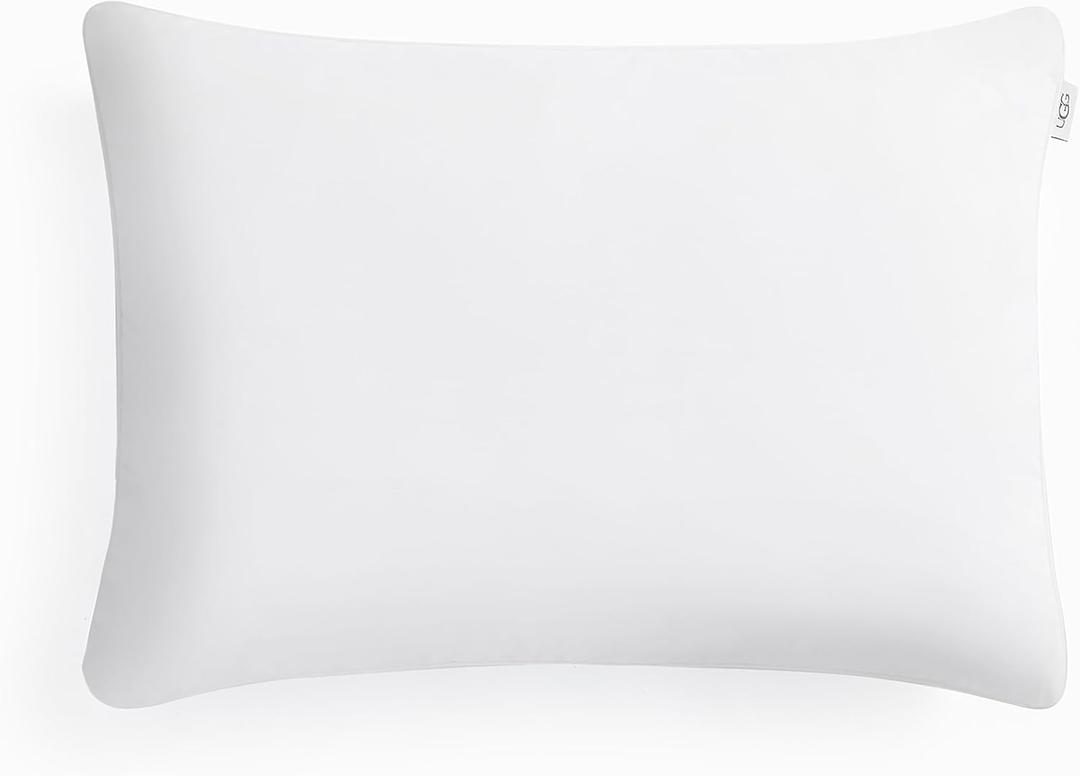 UGG Danielle Cooling Standard Size Hypoallergenic Down Alternative Luxury Hotel Bed Pillow for Stomach Back or Side Sleeper with Washable Cover for Queen Full or Twin, 20-inch x 28-inch, White