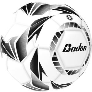 Baden Z-Series Size 4 Cushioned TPU Leather Soccer Ball, Black/White