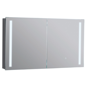 35 in. W x 26 in. H Rectangular Wall Mounted LED Light Medicine Cabinet with Mirror, Anti-Fog, Double Doors