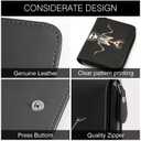 XINNSTAR Genuine Small Wallet for Women, Slim RFID Blocking Credit Card Holder with ID Window, Compact Purses for Women with 24 Card Slots