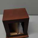 BRKURLEG Dog Urns for Ashes, Wood Pet Urn with Photo Frame, Pets Ashes Box Cremation for Cat Dog, Memorial Box for Dogs, Animal Wood Urn, Suitable for Most Pets (Brown)