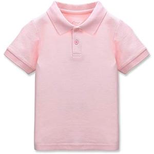 CUNYI Boys' Cotton Pique Polo Shirts Uniform Short Sleeve Tops,0/56