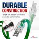 50ft Outdoor/Indoor Extension Cord 10/3 Gauge Ultra Heavy Duty 3 Prong SJTW, Waterproof, ETL Listed, Flexible Cold-Resistant Long Power Cord,15A 125V 1875W, Green by LifeSupplyUSA