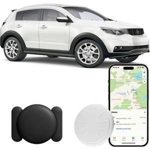 Car GPS Tracking Device for Vehicles,Cars etc,1PCS Real Time GPS Tracker for Car Work with Find My (iOS Only),Tracking Devices for Cars Hidden with Magnetic Case (Black)