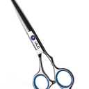 Hair Cutting Scissors, ULG Professional Hair Scissors 7.5 inch Right-Hand Razor Edge Barber Shears Salon Hair Cutting Shears Made of Japanese Stainless Steel, Hand Sharpened Blue