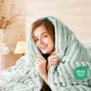 CozyLux Fluffy Queen Comforter Set - Super Soft Faux Fur Sage Green Comforter Queen Size, Winter Warm Fleece Bedding Set, 3 Pieces Plush Fuzzy Bed Set (1 Shaggy Comforter, 2 Pillowcases)