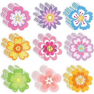 54 Pcs Spring Floral Paper Flower Decor for Spring Bulletin Board Classroom Decoration (Flower 54)