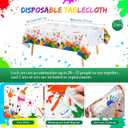 122 Pcs Art Paint Party Decorations Sip and Art Party Supplies, Artist Paint Plates Napkins Cups Plastic Tablecloth Artist Tableware Serves 24 Guests for Birthday