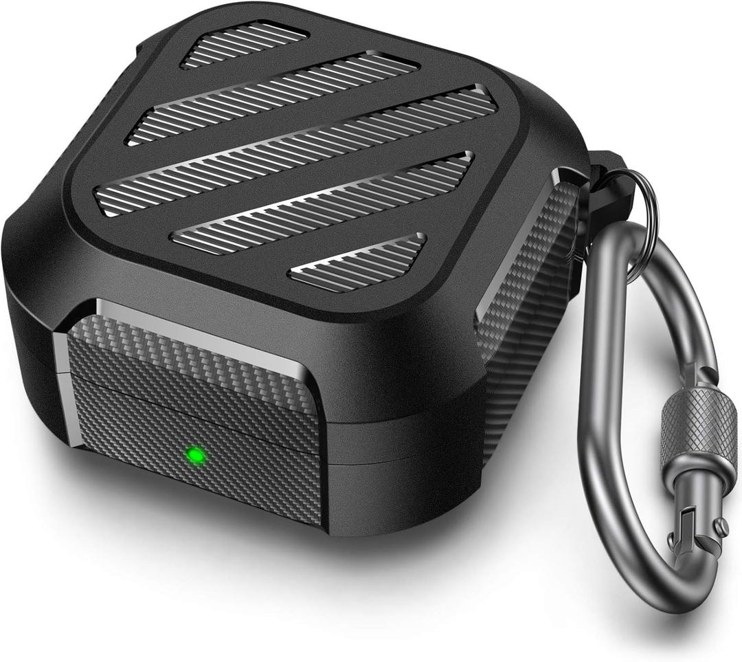 Samsung Galaxy Buds FE (2023) Protective Case - Shock-Proof, Wireless Charging (Black)