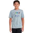 adidas Boys Short Sleeve Sport Graphic Tee Shirt (Medium, Medium Grey Heather)