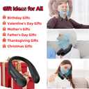 Portable Neck Fan,Hands Free Personal Wearable Bladeless Fan,6000mAh USB Rechargeable,360 Cooling,LED Display,4-Speeds,Birthday Gifts for Men Women Dad Mom,Fathers Day,Mothers Day Gifts (Black)