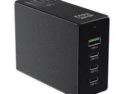 Minthouz 100W Desktop Charging Station：MT-G1303D 4-Port Universal Fast Charger, Travel-Friendly AC Cable & Ultra-Powerful PD 3.0/ QC 3.0 Adapter for MacBook Pro, iPhones 14/13/12, iPad, Samsung Galaxy and More