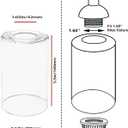 5 Pack Clear Glass Lamp ShadeGlass Shade Covers Replacements for Light FixturesCylinder Globe Glass Shades Covers for Pendant Lights Chandeliers Wall Sconces Bath Vanity Lights