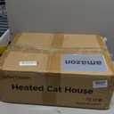 BraveDream Large Cat House with Heating Pad, Insulated Weatherproof Cat House for Feral Cats, Escape Door, Elevated, Clawsable, Foldable, Outdoor Heated Pet House for Winter, Garden, Patio, Backyard