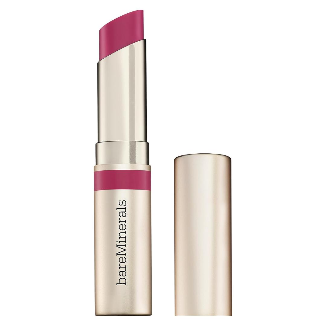 bareMinerals Dewy Lip Gloss-Balm, Hydrating Lip Gloss + Tinted Lip Balm Hybrid, Shine Finish + 24HR Hydration, For Soft + Smooth Lips, Non-Sticky, Vegan