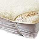 Mattress Topper Sheet Protector Underblanket Extra Thick Mattress pad Cover Woolmark Under Blanket (Queen 60" x 80" - 150 x 200 cm) Ecru/Cram