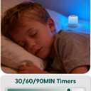 Babelio Pocket Glow White Noise Sound Machine - Upgraded 9 Color Night Lights, 20 Non-Looping Sounds, Timer & Memory Function, Portable for Adults & Babies, White