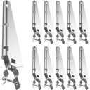 10 Pack Barbed Wire Arm for 1-5/8" Chain Link Fence, Galvanized Steel Fence Height Extender for Garden Outdoor, for Outdoor Fences to Increase Height, Protect Privacy and Pets Jumping Off