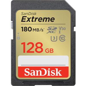 SanDisk 128GB Extreme SDXC UHS-I Memory Card - C10, U3, V30, 4K, UHD, SD Card - SDSDXVA-128G-GNCIN