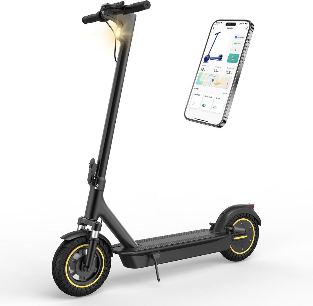 Maxshot Electric Scooter, 350W/500W Powerful Motor, 19-22 MPH Max Speed, 15-28 Miles Range, Foldable escooter with Dual Braking Systems, Smart APP