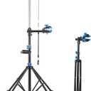 VEVOR Bike Repair Stand, 66 lb Heavy-duty Bicycle Work Stand with 32.8-56.6 in Adjustable Height & Magnetic Tool Tray, Foldable Bicycle Maintenance Rack, Shop Home Mechanics for Mountain & Road Bike
