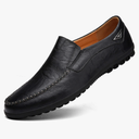 Go Tour Men’s Casual Leather Fashion Slip-on Loafers Shoes US 9 Black