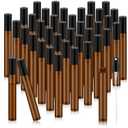 Zhehao 50 Pcs Mini Spray Bottles 10ml Clear Glass Perfume Bottles Refillable Fine Mist Perfume Atomizer Portable Empty Sample Containers for Cleaning, Essential Oils, Travel (Amber)